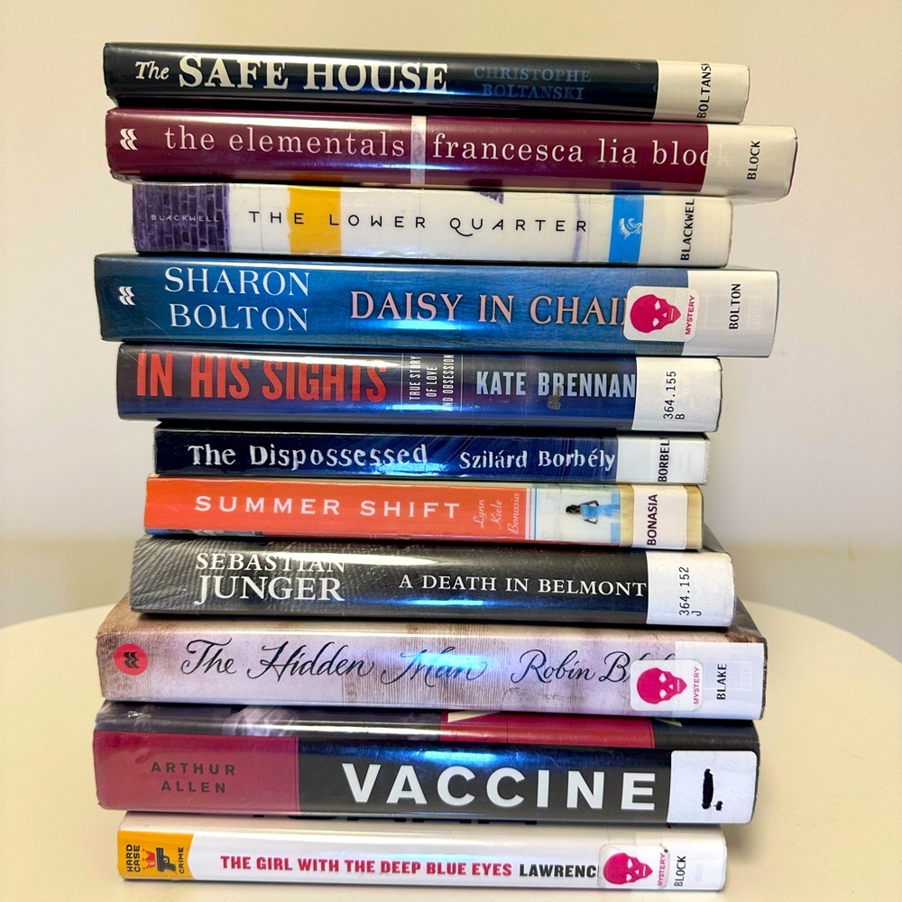 Lot of 11 Ex Library Books Sebastian Junger Arthur Allen Sharon Bolton Vaccine